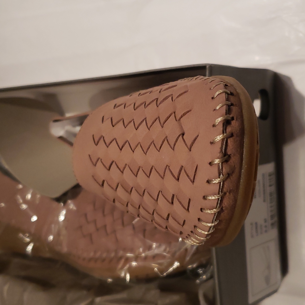 Me Too Woven Nubuck Leather WEDGE FLAT Comfort Loafer Slip-On NEW NIB Rosewood - Picture 6 of 12